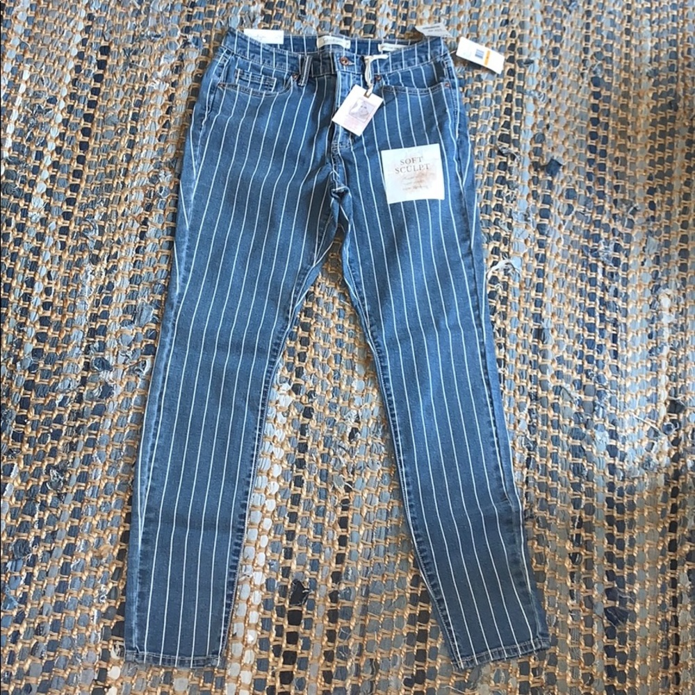 Jessica Simpson striped skinny jeans